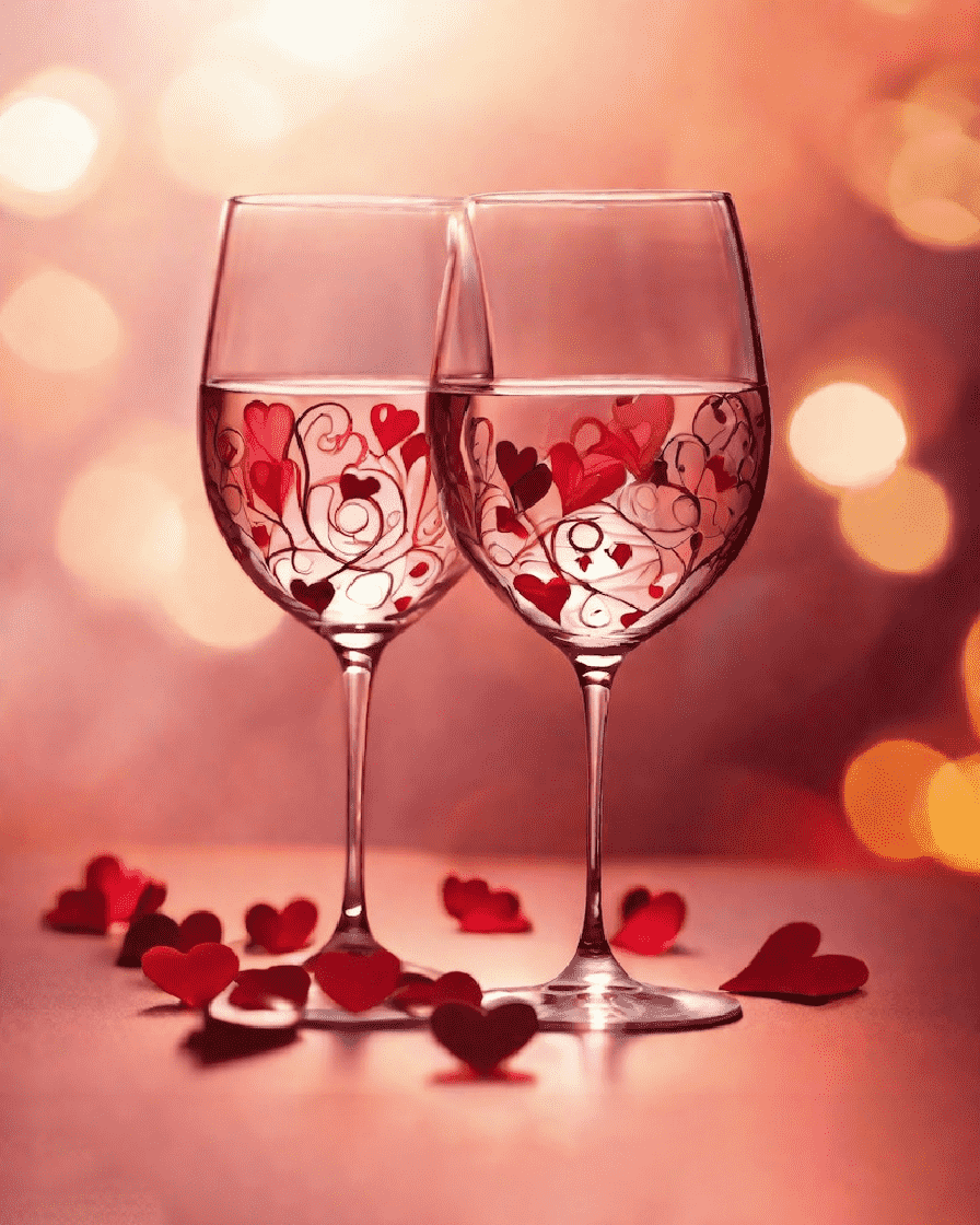 Valentines Wine Glass